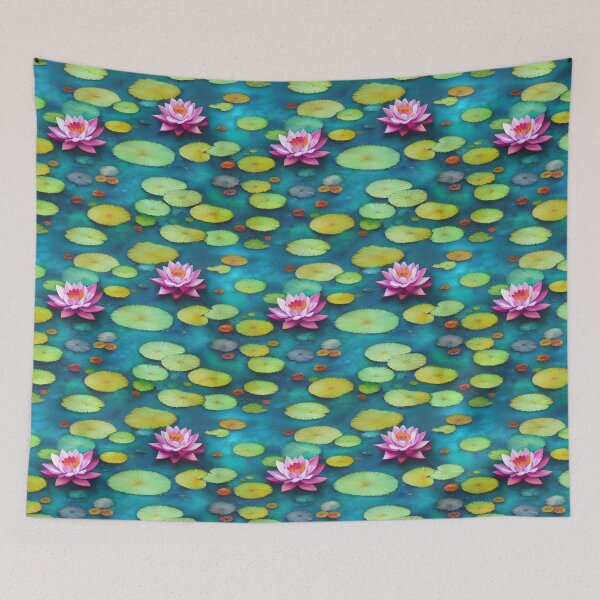 Item preview, Tranquil Bloom: Water Lilies in Radiant Waters designed and sold by CarrollGene.
