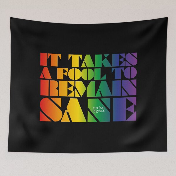 Item preview, It takes a fool to remain sane - rainbow colored song quote designed and sold by kobyakov.