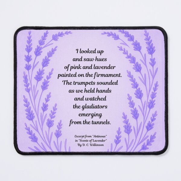 Item preview, LGBTQ+ Gay Pride Poetry Extract “Antinous” in “Scents of Lavender” By D. C. Wilkinson Graphic Design Print designed and sold by ItsAKinkThing.