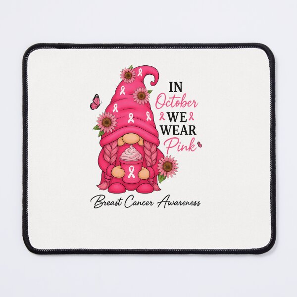 Item preview, In October We Wear Pink Ribbon Breast Cancer Funny Gnome designed and sold by TalalosART.