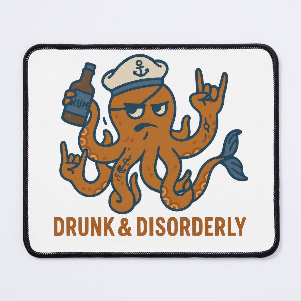 Item preview, Drunk Pirate Octopus – Funny Rum-Loving Sea Rebel Design designed and sold by BeUniqueCo.