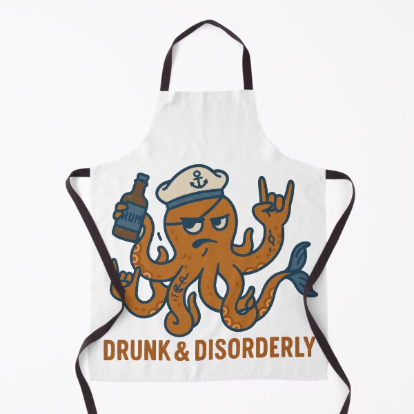 Item preview, Drunk Pirate Octopus – Funny Rum-Loving Sea Rebel Design designed and sold by BeUniqueCo.