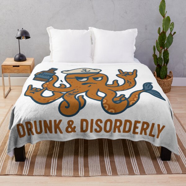 Item preview, Drunk Pirate Octopus – Funny Rum-Loving Sea Rebel Design designed and sold by BeUniqueCo.