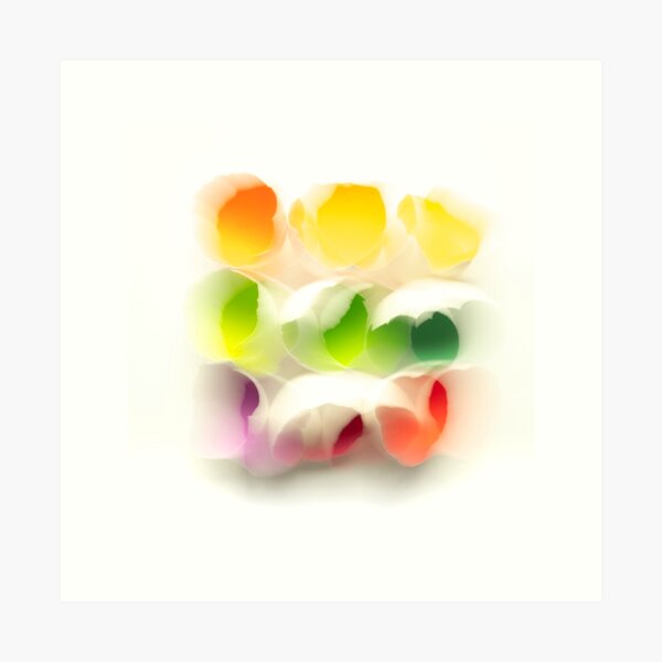 Item preview, Rainbow colored long exposure eggshells - abstract pride photography designed and sold by Christa Stroo.