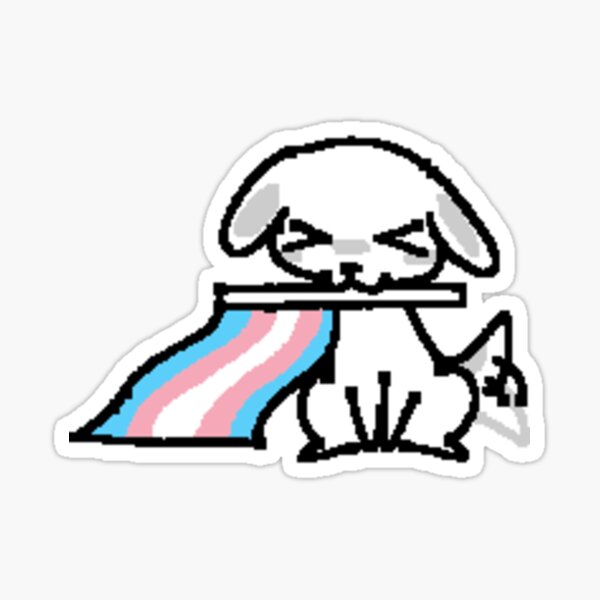 Aperçu de l'œuvre chiot drapeau trans créée et vendue par sillycritterz.
