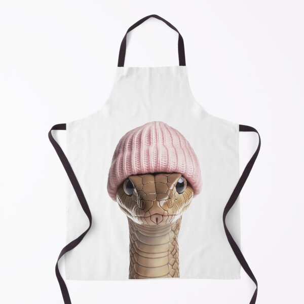 Item preview, Cozy Cobra Snake Wearing Pink Winter Hat Trendy Animal Fashion Artwork designed and sold by LazyOwlStore.