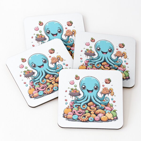 Item preview, Delicious Octopus Yummy Monster`s designed and sold by Vj-Sets-Shop.