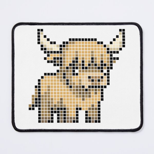 Item preview, Pixeled highland cow (cream) designed and sold by Brain Fart Buffet.