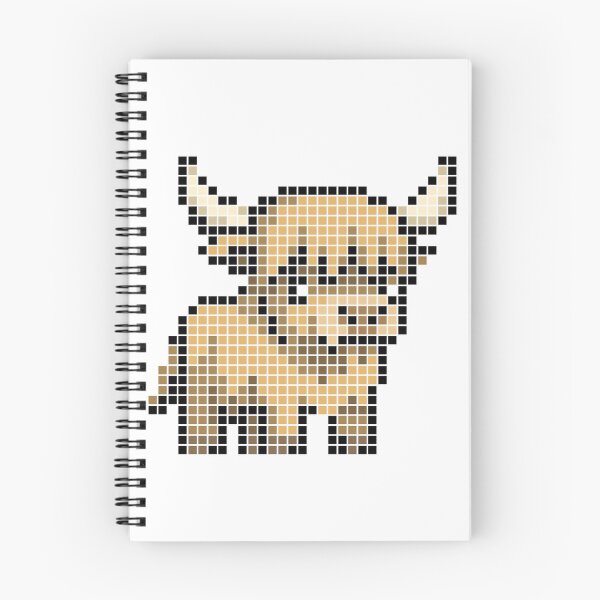 Item preview, Pixeled highland cow (cream) designed and sold by Brain Fart Buffet.