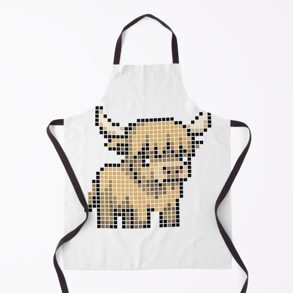 Item preview, Pixeled highland cow (cream) designed and sold by Brain Fart Buffet.