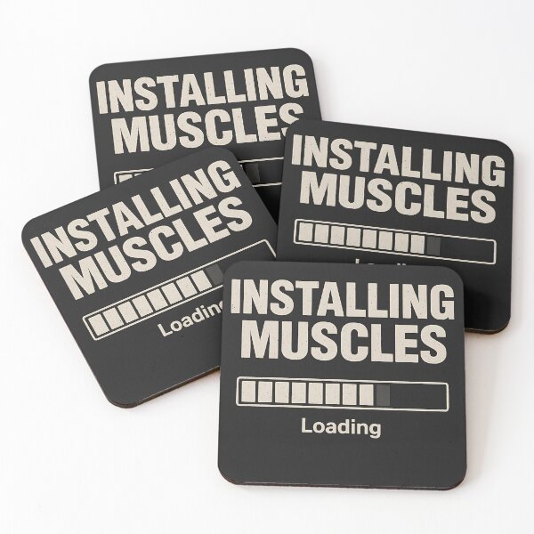 Item preview, Installing Muscles – Funny Gym Workout Loading Graphic designed and sold by The-Daily-Drape.
