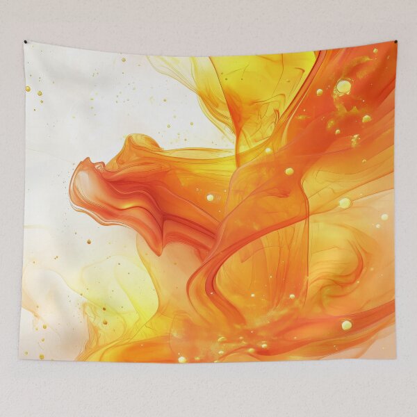Item preview, Sunny Citrus Swirl: Abstract Orange & Yellow Watercolor Art designed and sold by lematworks.