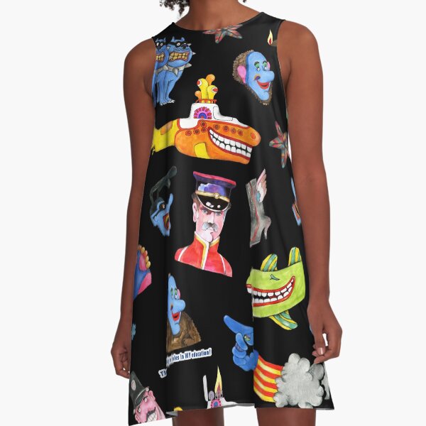 Item preview, Yellow submarine blue meanies bulldog sgt pepper Jeremy Hillary Lennon Mccartney designed and sold by Bokonah.