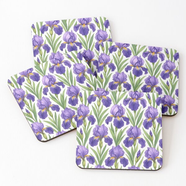 Item preview, Purple Iris Pattern  designed and sold by FarieArt.