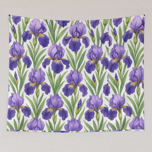 Item preview, Purple Iris Pattern  designed and sold by FarieArt.