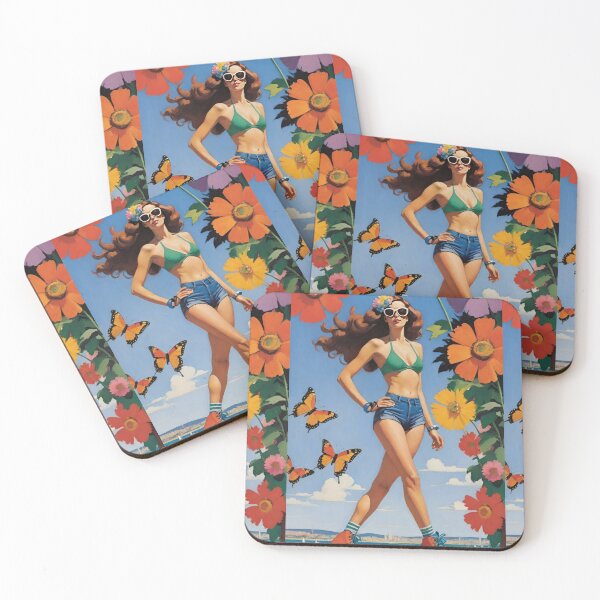 Item preview, Retro Roller Skate Vibes: Summer on Wheels Floral designed and sold by CarrollGene.