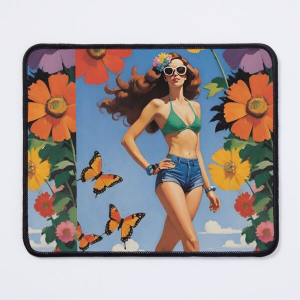 Item preview, Retro Roller Skate Vibes: Summer on Wheels Floral designed and sold by CarrollGene.