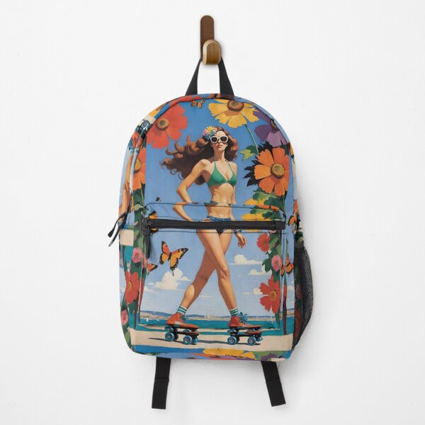 Item preview, Retro Roller Skate Vibes: Summer on Wheels Floral designed and sold by CarrollGene.