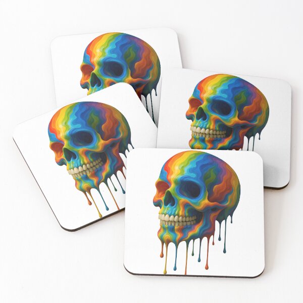 Item preview, Skull covered in paint 3D designed and sold by Eat art design.