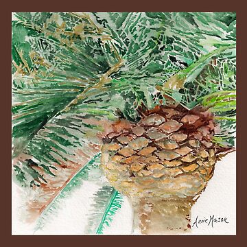 Artwork thumbnail, Palm - watercolor and pen illustration by Annie Mason Art