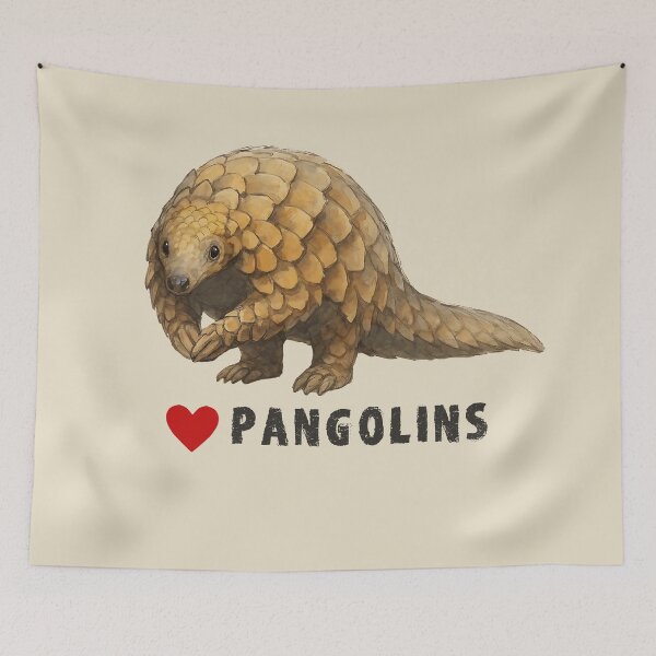 Item preview, Pangolin Walking on Hind Legs: Love Pangolins Artwork designed and sold by Scotch Macaskill.