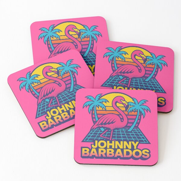 Item preview, Johnny Barbados – 80s Tropical Parody Tee designed and sold by Boris1987.