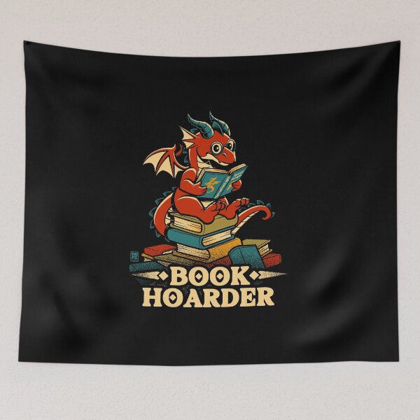Item preview, Book Hoarder Dragon designed and sold by World Domination For Cats ®.