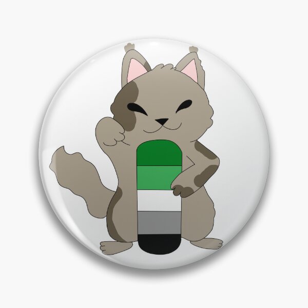 Item preview, Cat with Aromantic Flag designed and sold by Traaassshhh.