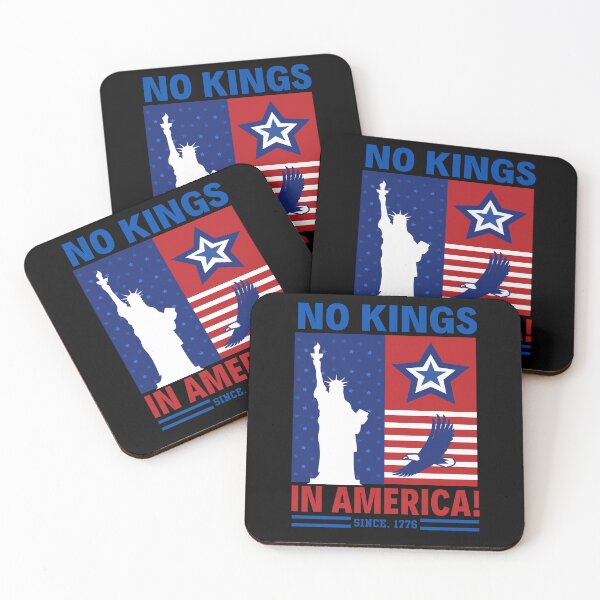 Item preview, No Kings in America Since 1776 Bold Patriotic USA Liberty Eagle  designed and sold by CoolCreative.