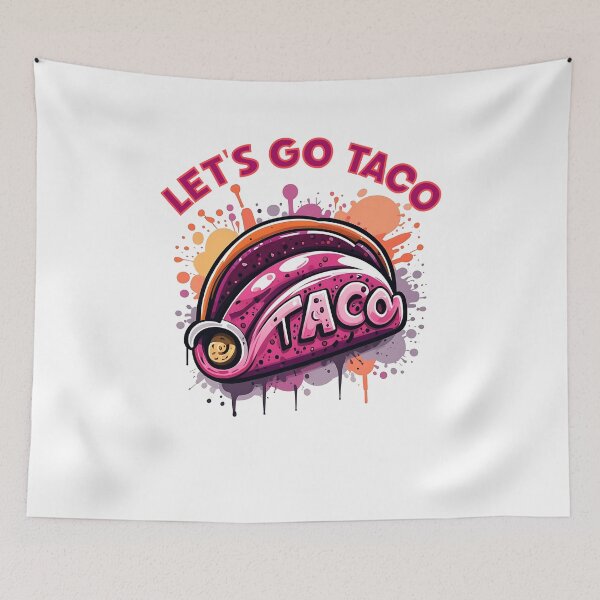 Item preview, Let’s Go Taco – Street Art Style Food Fun designed and sold by Fragy72.