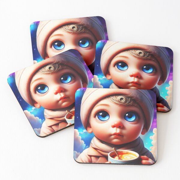 Item preview, Cosmic Coffee Kid – Cute Fantasy Art designed and sold by EmeraldeaArt.