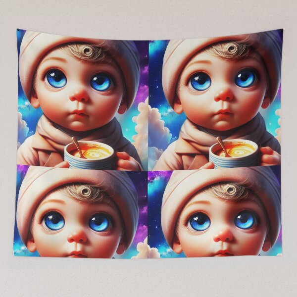 Item preview, Cosmic Coffee Kid – Cute Fantasy Art designed and sold by EmeraldeaArt.