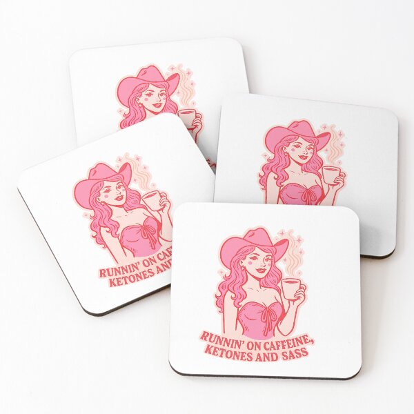 Item preview, Runnin on Coffeine Cowgirl Sticker  designed and sold by Taika Tori Art .