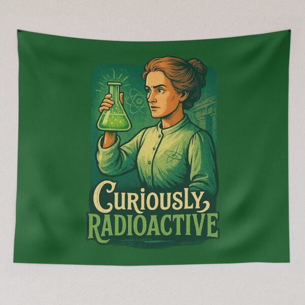 Item preview, Curiously Radioactive – Marie Curie with a Glowing Twist designed and sold by Neonyx2020.