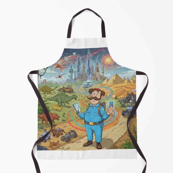 Item preview, Time Traveling Explorer – Cartoon Adventure Through History and Future designed and sold by supakor.