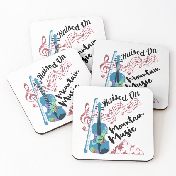 Item preview, Raised on Mountain Music – Rainbow Glitter Fiddle Design designed and sold by Hearts Of Appalachia.