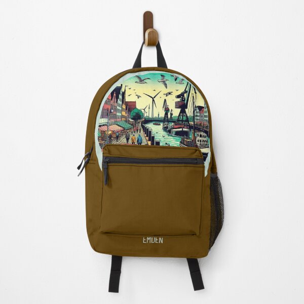 Item preview, Emden Comic Style City Art – Vibrant AI Design for Travel Lovers, Perfect for Apparel, Gifts & Accessories designed and sold by knalpot-design.