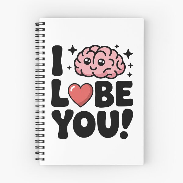 Item preview, I Lobe You! Cute Brain Pun designed and sold by PMCreative.