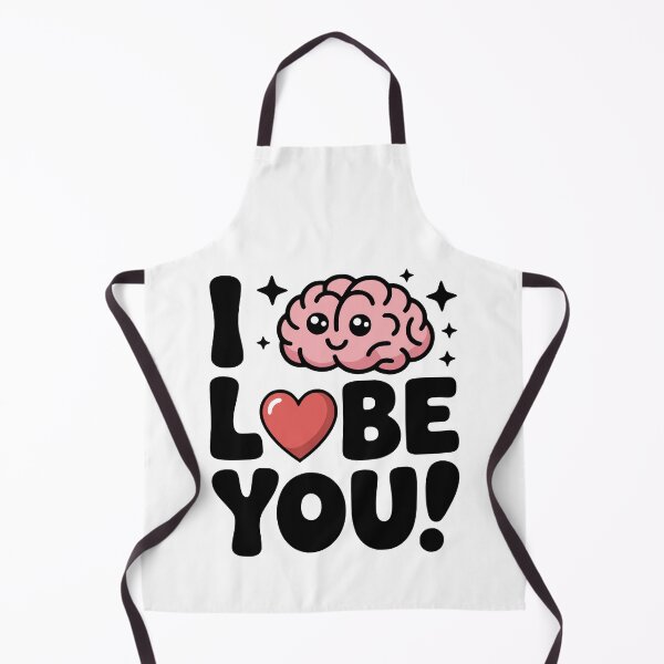 Item preview, I Lobe You! Cute Brain Pun designed and sold by PMCreative.