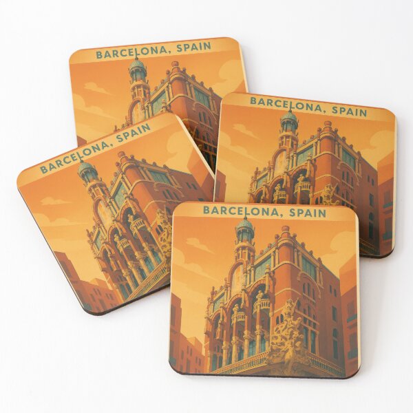 Item preview, BARCELONA Spain  PALAU DE LA MUSICA CATALANA Poster and Greeting Card designed and sold by Earth Celebration Designs.