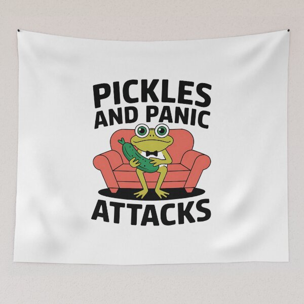 Item preview, Pickles And Panic Attacks - A perfect gift for anyone with a sense of humor who deals with anxiety and loves the absurdity of life. designed and sold by ZyziowskyArt.