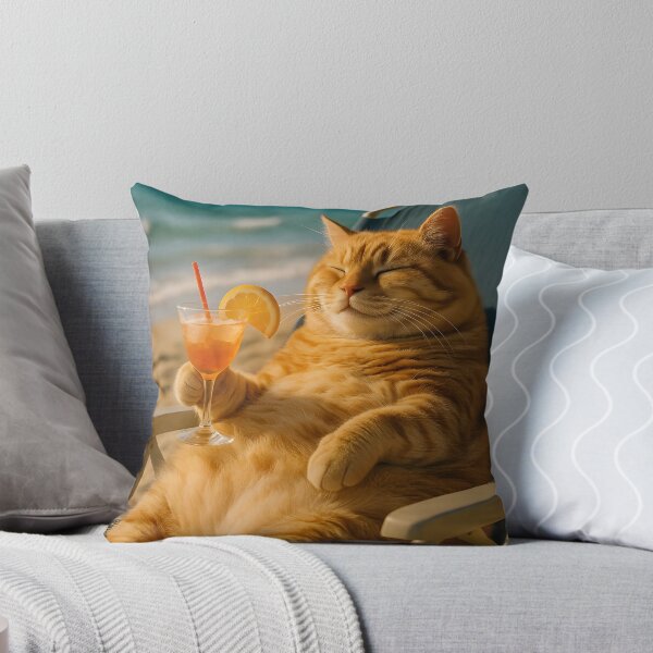 Item preview, Kreadul: Orange Cat at the Beach designed and sold by Kreadul.