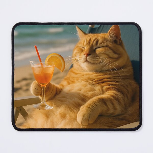 Item preview, Kreadul: Orange Cat at the Beach designed and sold by Kreadul.
