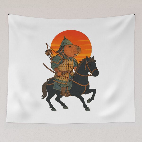 Item preview, Capybara Mongol Warrior designed and sold by Capybarastore_77.