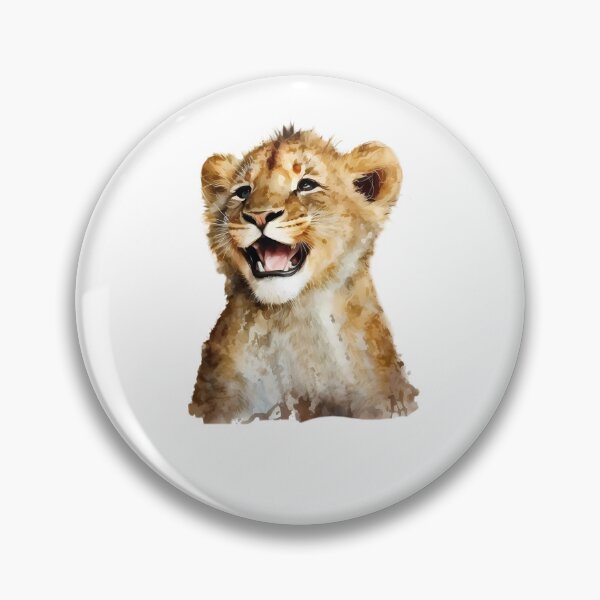 Item preview, Happy Lion Cub Smiling Baby  designed and sold by ColorFlowArt.