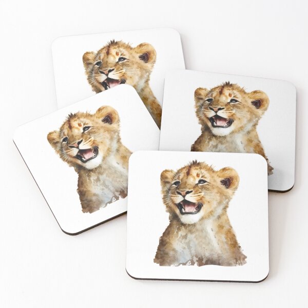 Item preview, Happy Lion Cub Smiling Baby  designed and sold by ColorFlowArt.