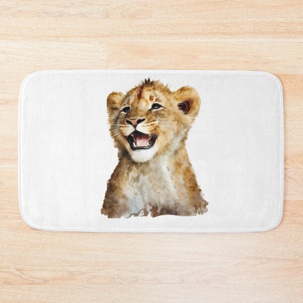Item preview, Happy Lion Cub Smiling Baby  designed and sold by ColorFlowArt.