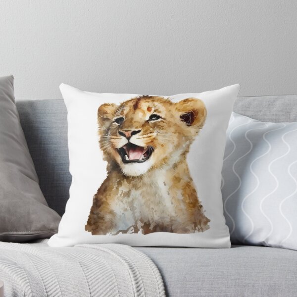 Item preview, Happy Lion Cub Smiling Baby  designed and sold by ColorFlowArt.