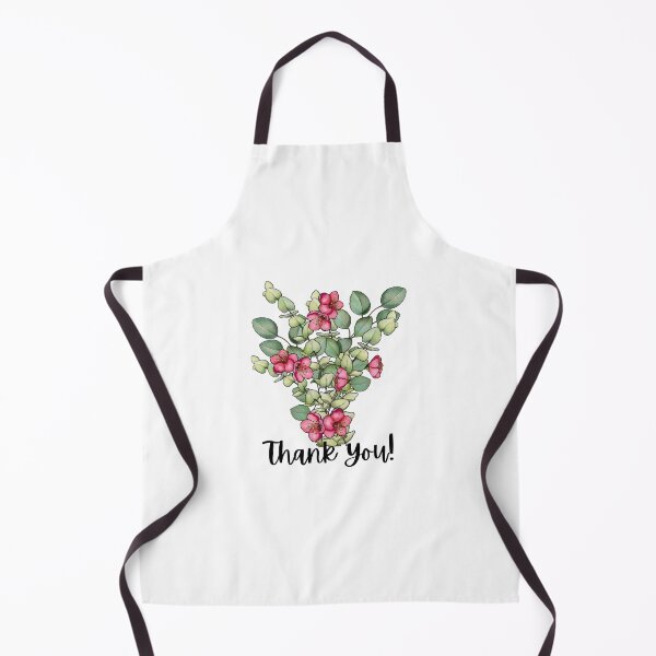 Item preview, Simple Thank You With Pink Flowers, Eucalyptus Leaves, Illustration designed and sold by JoyfulWhimsy.