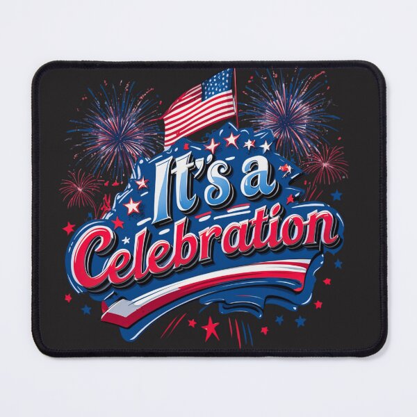 Item preview, It's a Celebration 4th of July Flag & Fireworks Design | Patriotic American Apparel & Home Decor designed and sold by Frame of Mind .